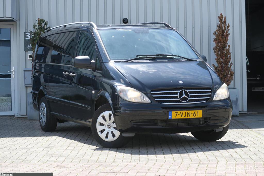 Mercedes Vito Bestel 109 CDI 320 Lang DC luxe DUBBEL CABINE, Auto's, Gebruikt, Zwart, Bedrijf, 6 stoelen
