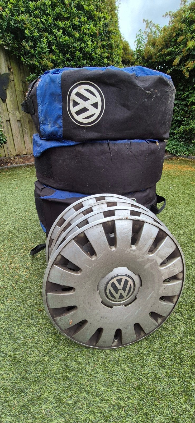 Stalen velgenset met banden VW, Ophalen, Gebruikt, 16 inch, Banden en Velgen