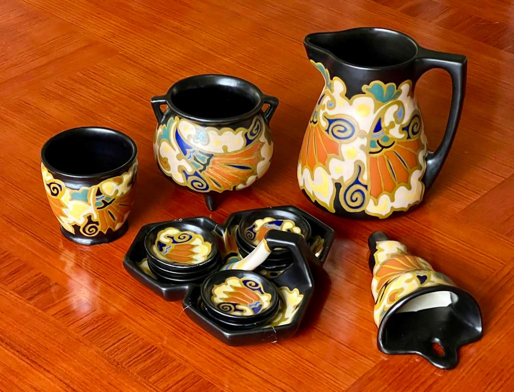 13 X art deco plateel, Regina Gouda, Darla decor, 100 jaar, Verzenden