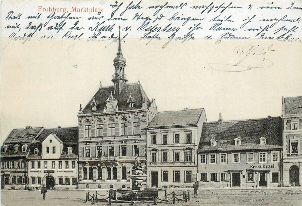 379-046-027 Frohburg Marktplatz, Ophalen of Verzenden, Voor 1920, Duitsland
