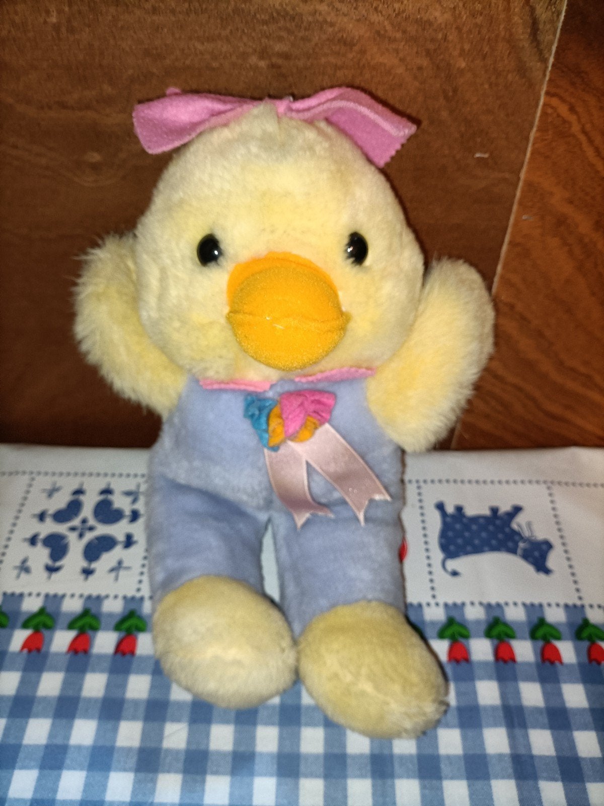 Vintage eend knuffel MTY International Colorful Duck, Kinderen en Baby's, Ophalen of Verzenden, Zo goed als nieuw