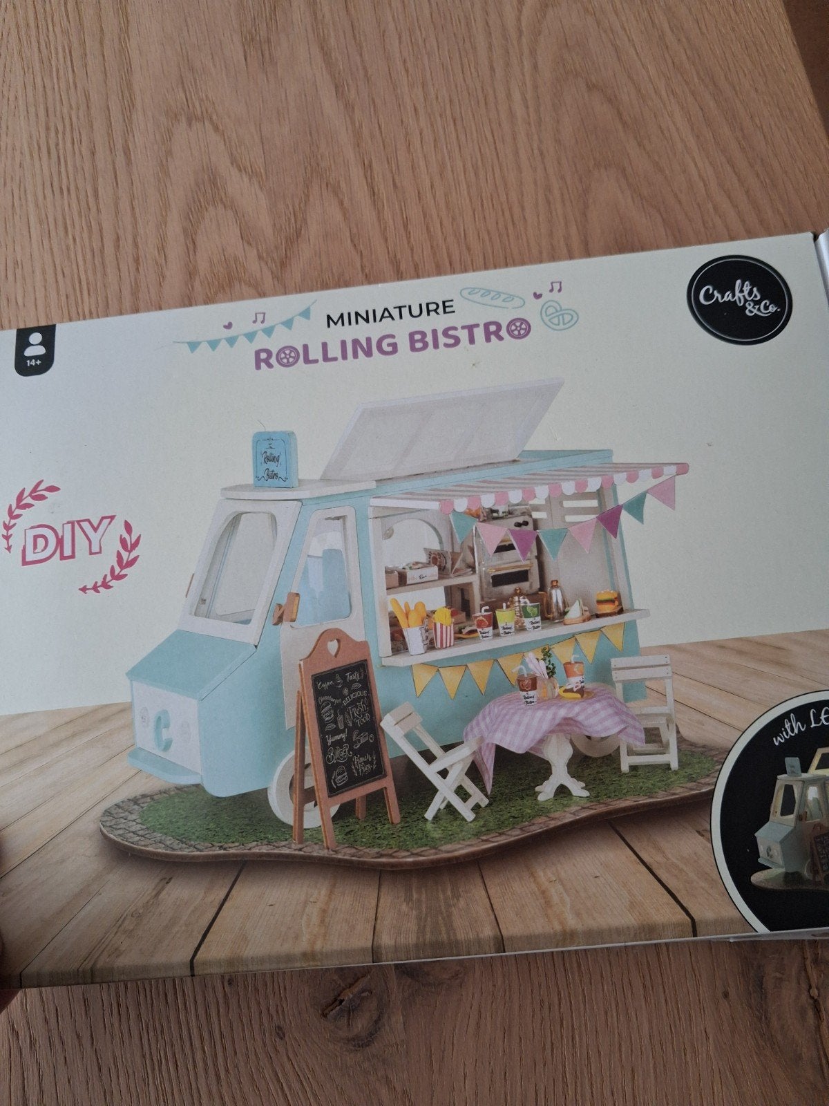 DIY Miniatuur Rolling Bistro Knutselset met LED-licht, Overige thema's, Nieuw, Meerkleurig, Overige merken