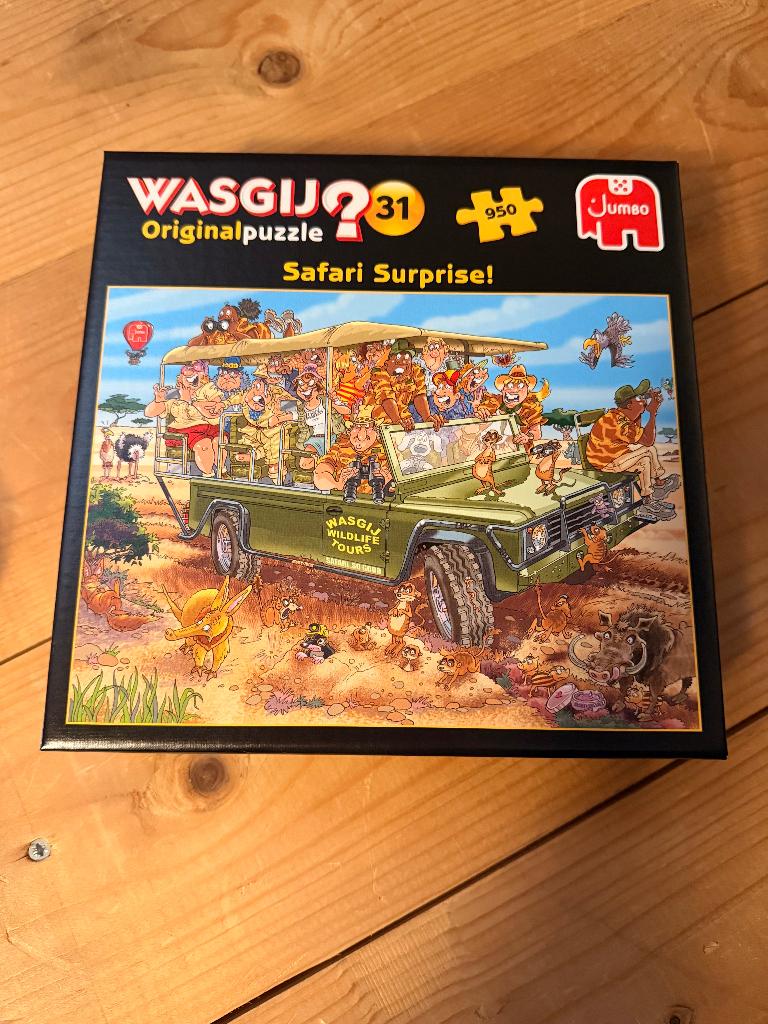 Wasgij Original puzzel - 950 st - Safari Surprise!, Ophalen of Verzenden, 500 t/m 1500 stukjes, Zo goed als nieuw, Legpuzzel