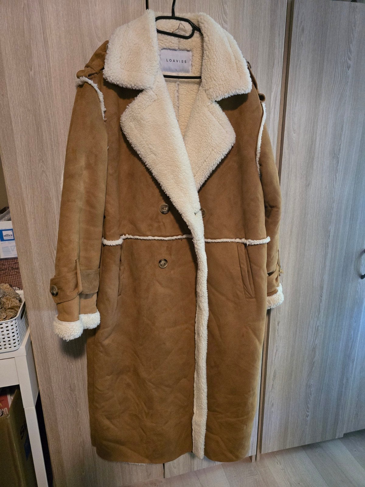 loavies lamme coat L, Kleding | Dames, Jassen | Winter, Ophalen of Verzenden, Zo goed als nieuw