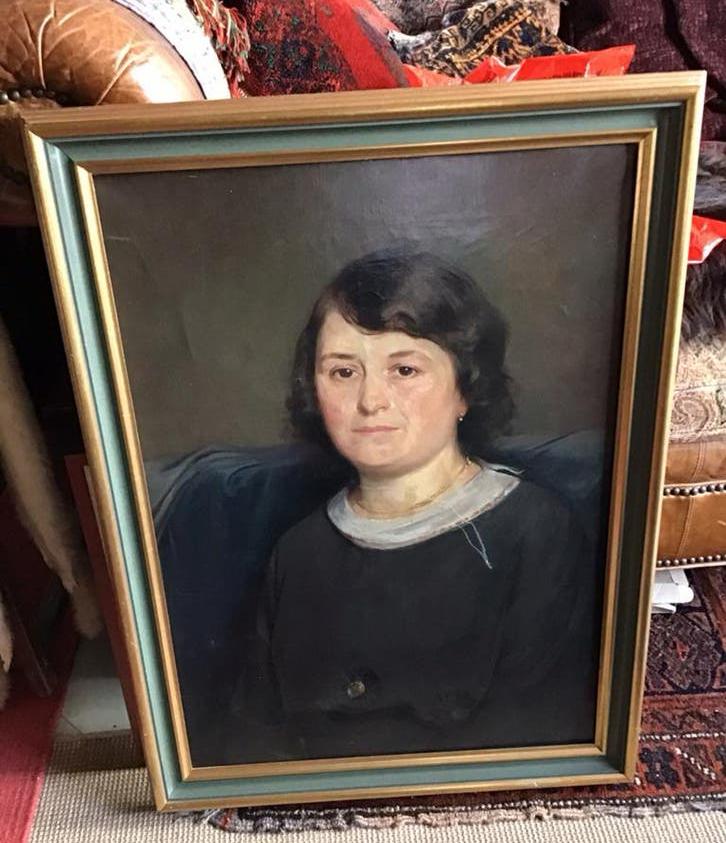 Leo Steel(1878-1938) Portret Dame - Olieverf in Lijst, Antiek en Kunst, Kunst | Schilderijen | Klassiek, Ophalen of Verzenden