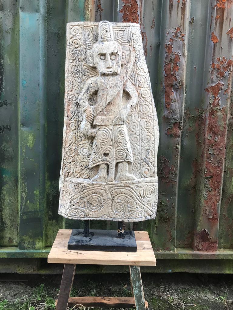 Oud houtsnijwerk paneel handwerk uit Bali Indonesie stoer, Boho, Nieuw, Ophalen of Verzenden, https://verburgtvintage.nl/#contact