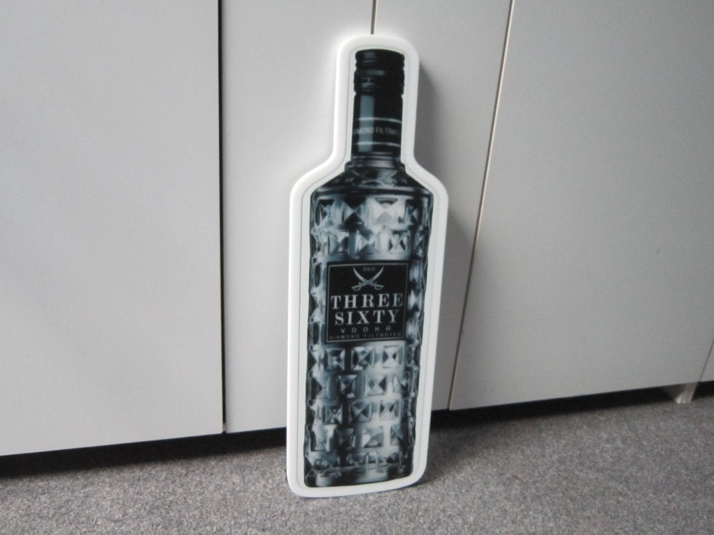 THREE SIXTY VODKA LED LICHTRECLAME, Verzamelen, Ophalen, Zo goed als nieuw, Lichtbak of (neon) lamp