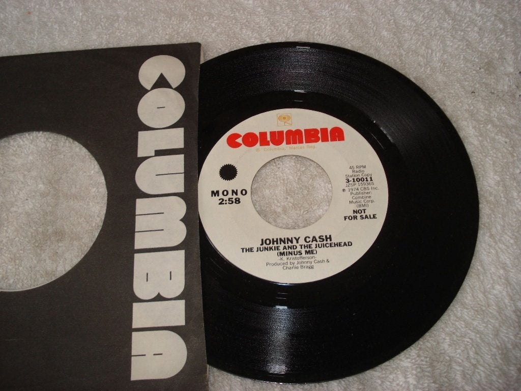Johnny Cash   Promo  The Junkie and The Juicehead   Orgineel, Originele persing, Ophalen of Verzenden, Zo goed als nieuw, Country en Western
