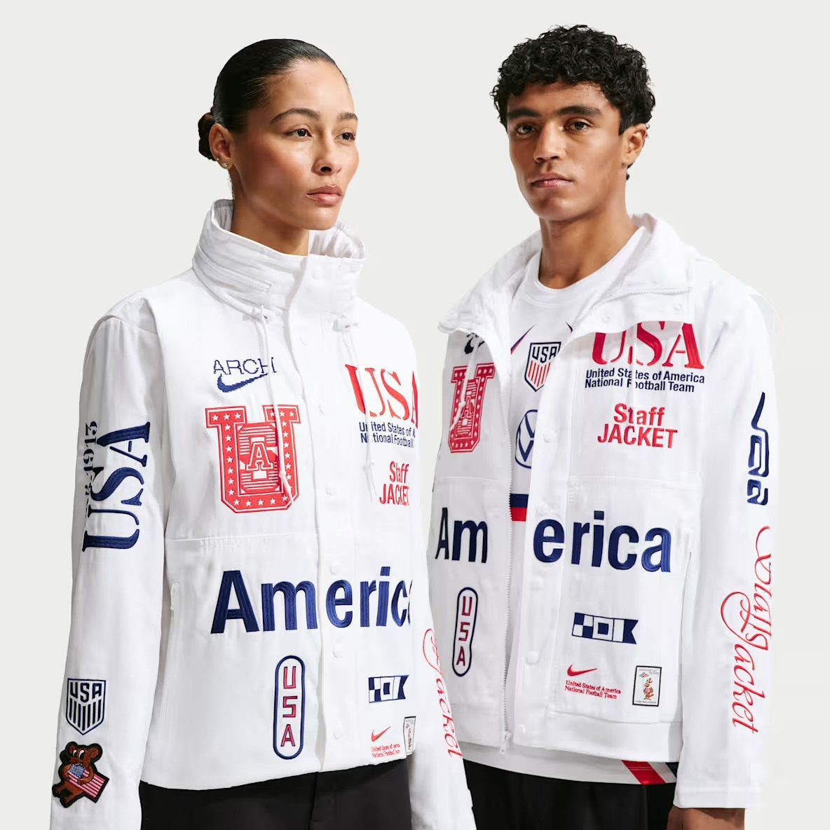 USA x V.A.A. woven staff jacket, Ophalen of Verzenden, Nieuw, Maat 48/50 (M), Wit