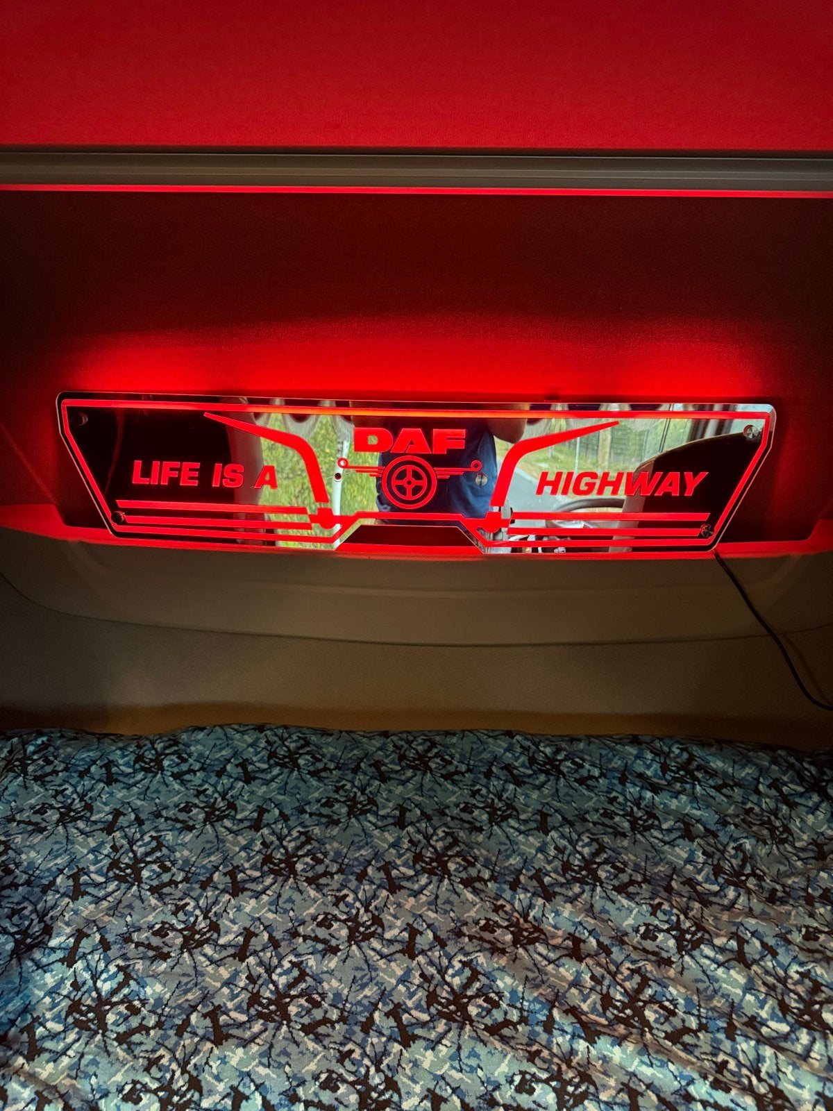 DAF LED Spiegel Achterwand - USB Verlichting, Ophalen of Verzenden, Gebruikt