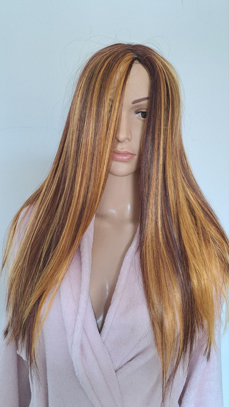 Lange pruik met highlights, Sieraden, Tassen en Uiterlijk, Uiterlijk | Haarverzorging, Ophalen of Verzenden