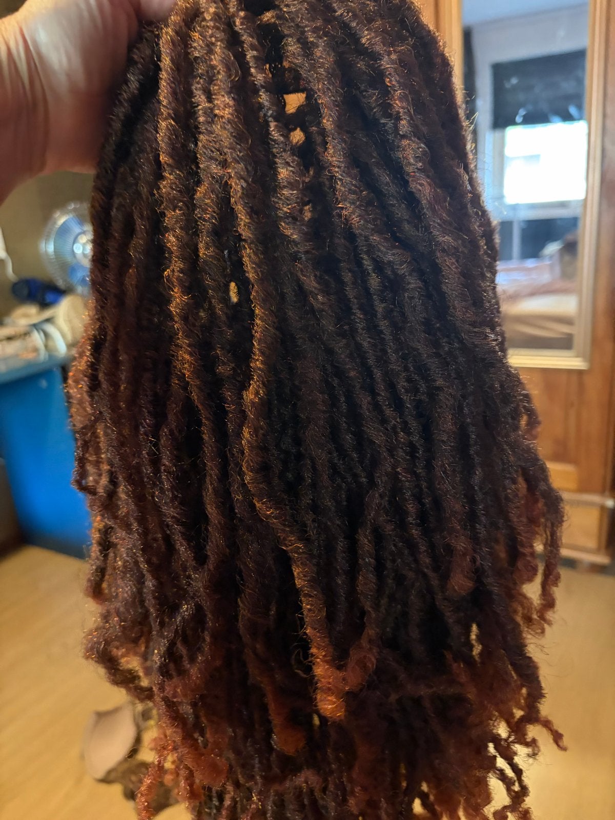 Bruine pruik met dreadlocks - Zo goed als nieuw, Ophalen, Zo goed als nieuw, Pruik of Haarverlenging