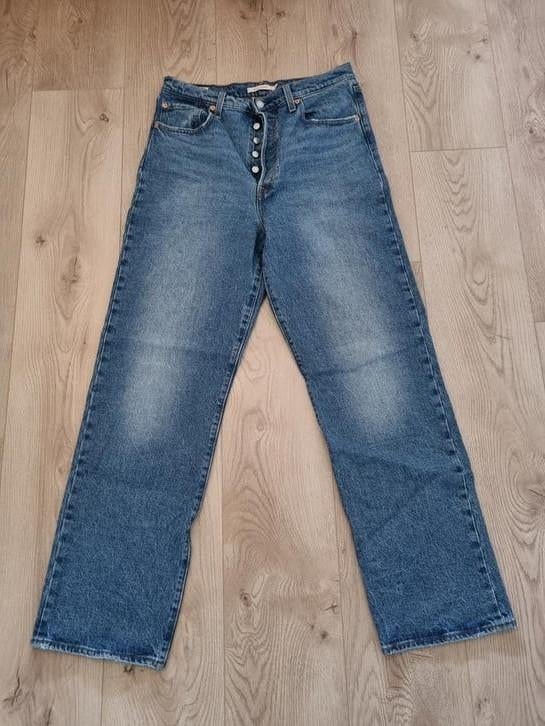 Levi's Ribcage Straight Jeans W31 L32, Blauw, Ophalen of Verzenden, W33 - W36 (confectie 42/44), Gedragen