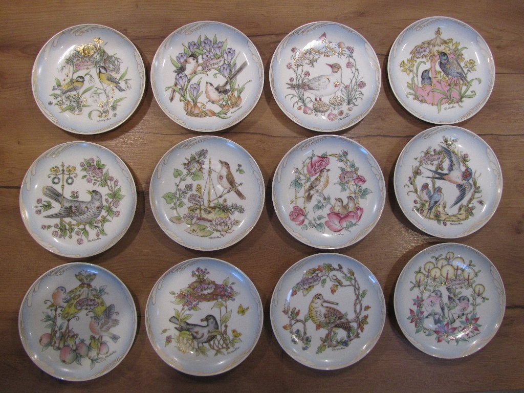 Hutschenreuther serie wandborden vogels maand, Ophalen of Verzenden, Zo goed als nieuw