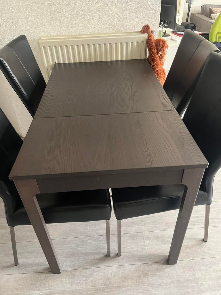 Inklapbaar eettafel, Huis en Inrichting, Tafels | Eettafels, Ophalen, Gebruikt, 100 tot 150 cm, 50 tot 100 cm