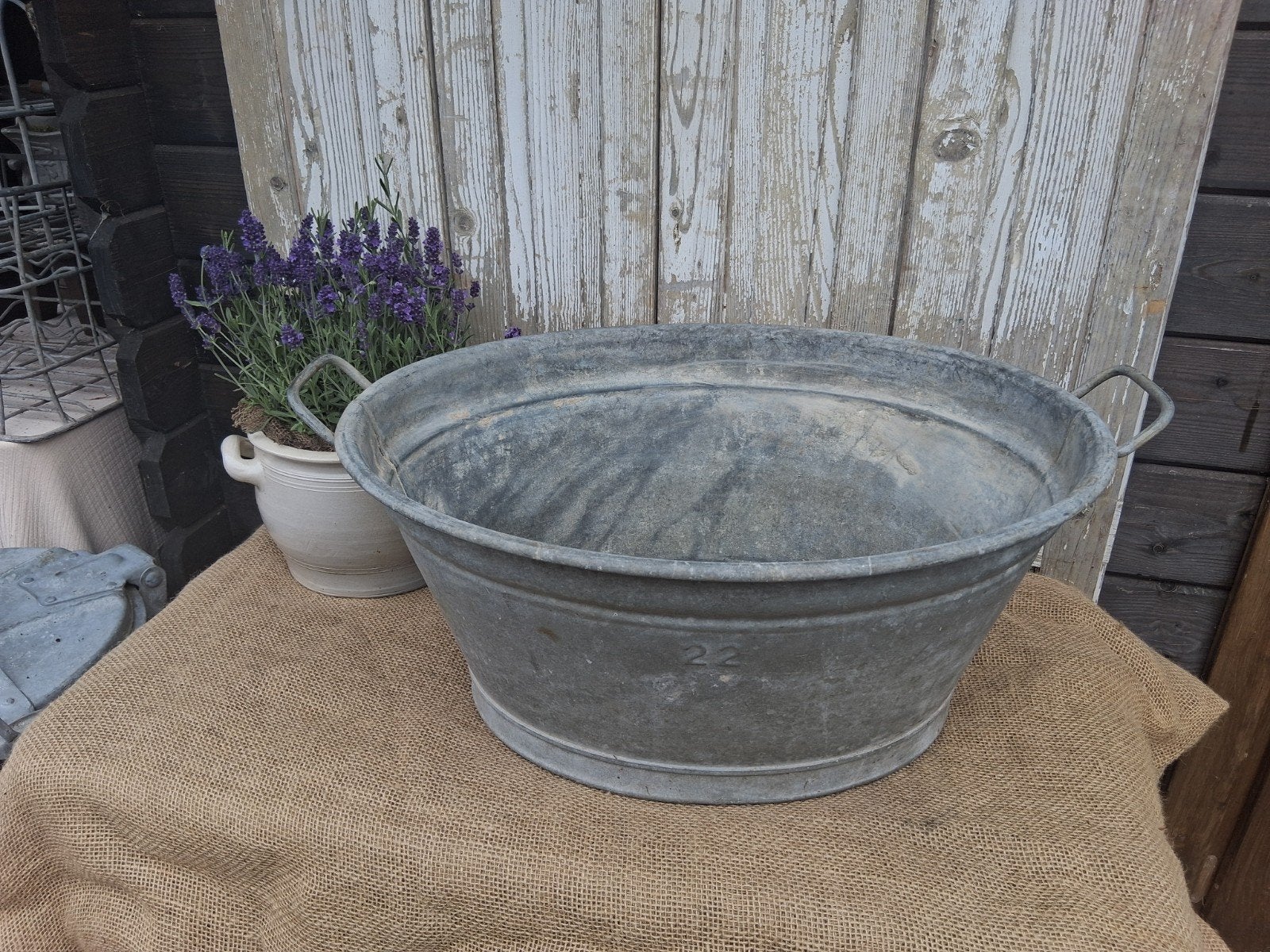 Zinken teiltje teil nr. 22 waterdicht, brocante, Antiek en Kunst, Curiosa en Brocante, Ophalen of Verzenden