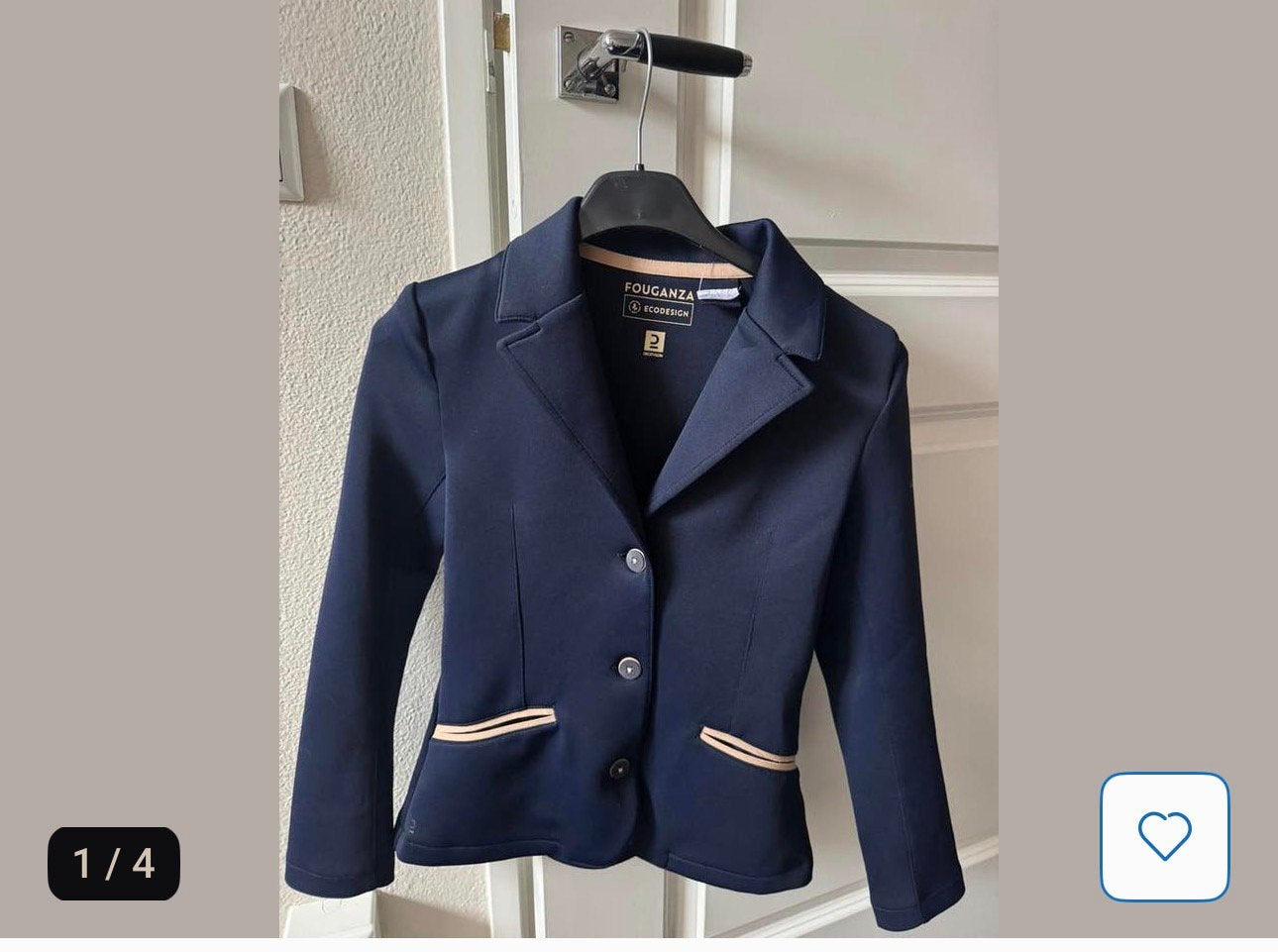 Fouganza Ecodesign rijjasje - Maat 34 (XS), Ophalen of Verzenden, Zo goed als nieuw, Maat 34 (XS) of kleiner, Blauw