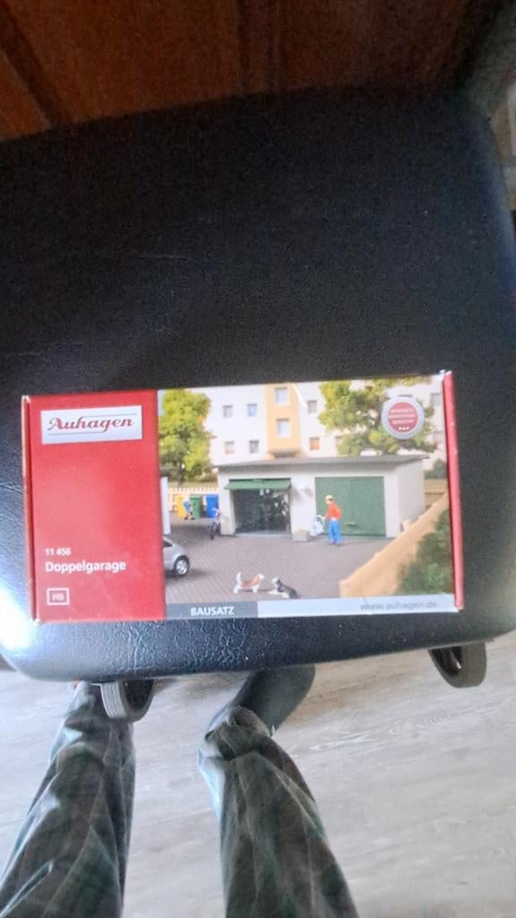 Auhagen H0 Dubbele Garage Bouwpakket, Ophalen of Verzenden