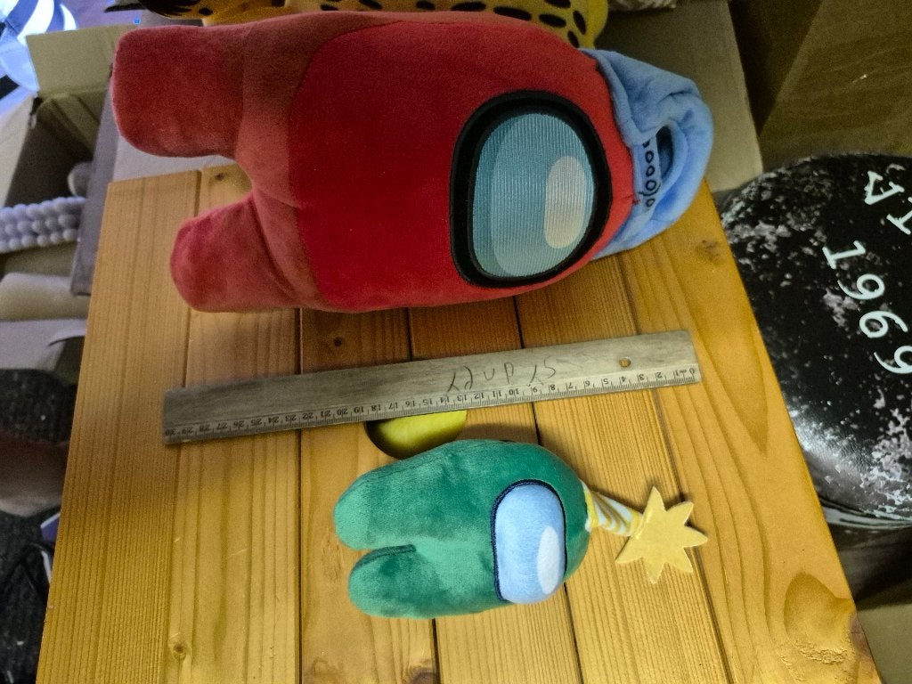 Among Us knuffels - Rood en Groen, Overige merken, Overige karakters, Overige typen, Ophalen of Verzenden
