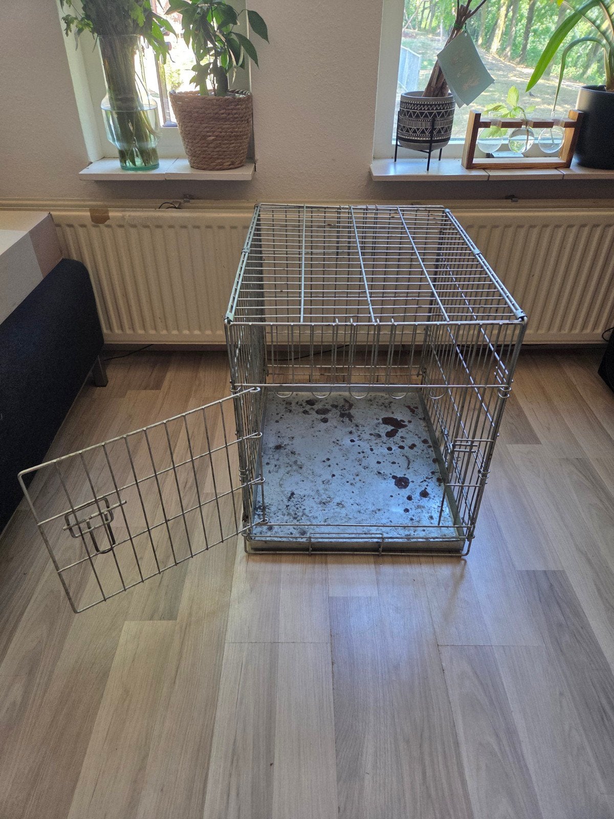 Inklapbare vogelkooi incl assecoires, Ophalen, Gebruikt, Metaal, Vogelkooi