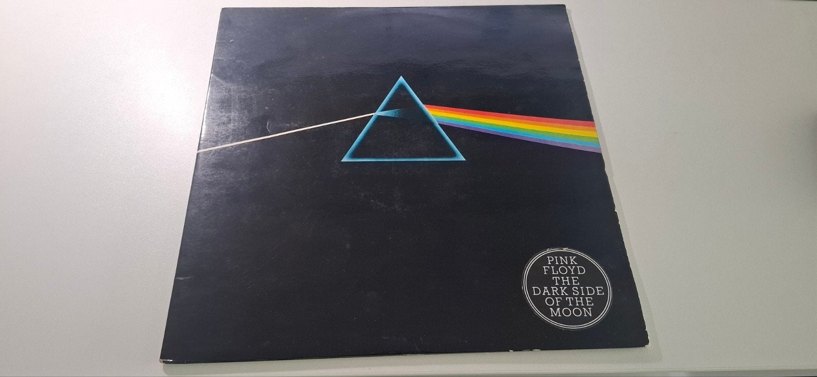 Pink Floyd - The Dark Side of the Moon LP (1973) met sticker, LP, Rock, Gebruikt, Originele persing
