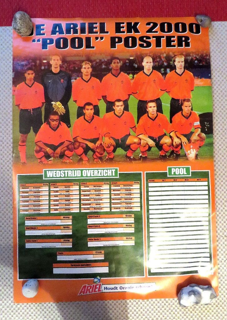 Poster Nederlands XI -EK 2000, Verzamelen, Ophalen of Verzenden, Zo goed als nieuw, A1 t/m A3, Sport
