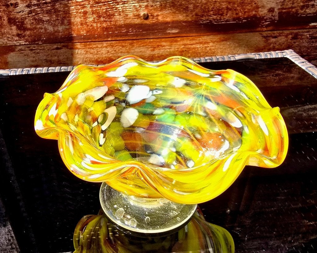 Vintage Murano Stijl Glazen Bonbonschaal – Jaren '50, Ophalen of Verzenden