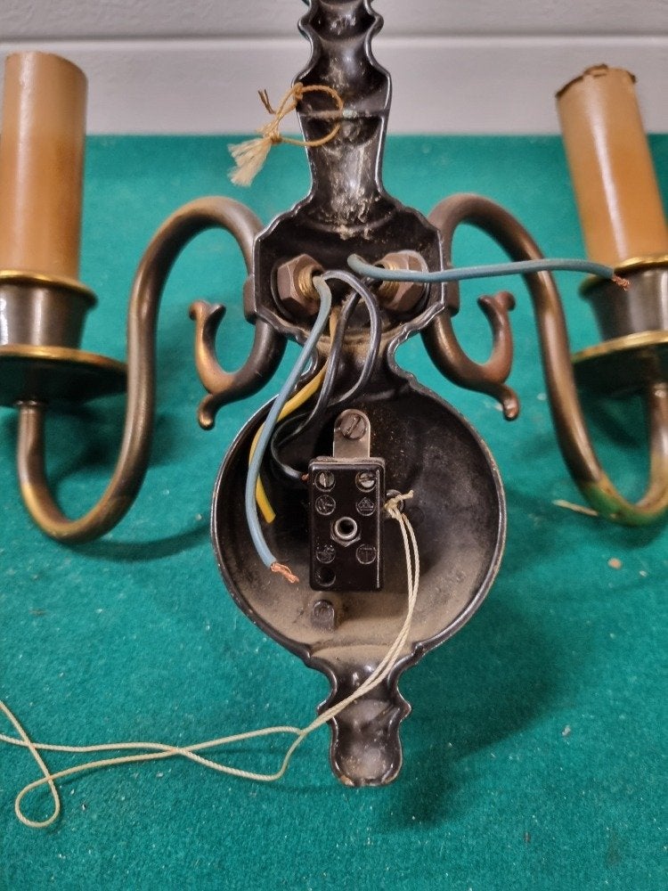 wandlamp messing '50 brocante met trekschakelaar, Ophalen of Verzenden, 'T Olde Gre-j, Info@toldegrej.nl, Endepoelstraat 20f Didam