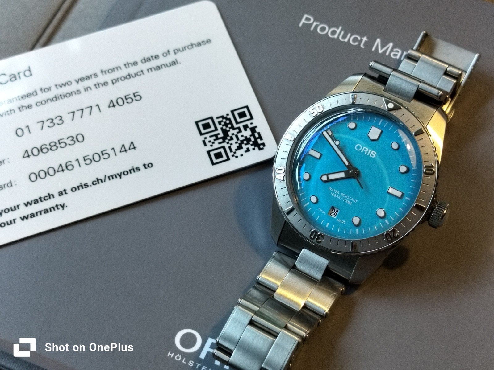 Mooi Oris Divers Sixty-Five Cotton Candy Horloge Full-set, Sieraden, Tassen en Uiterlijk, Overige merken, Staal, Staal, Polshorloge