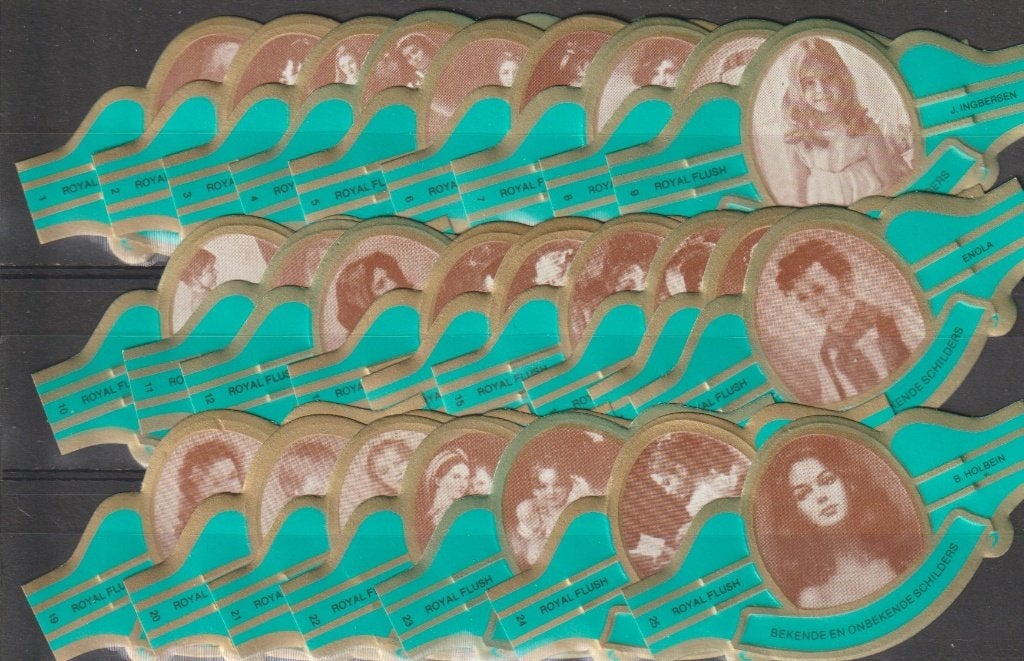 reeks 606   schilders   1-24 sigarenbanden, Verzamelen, Ophalen of Verzenden, Zo goed als nieuw, Sigarenbandjes
