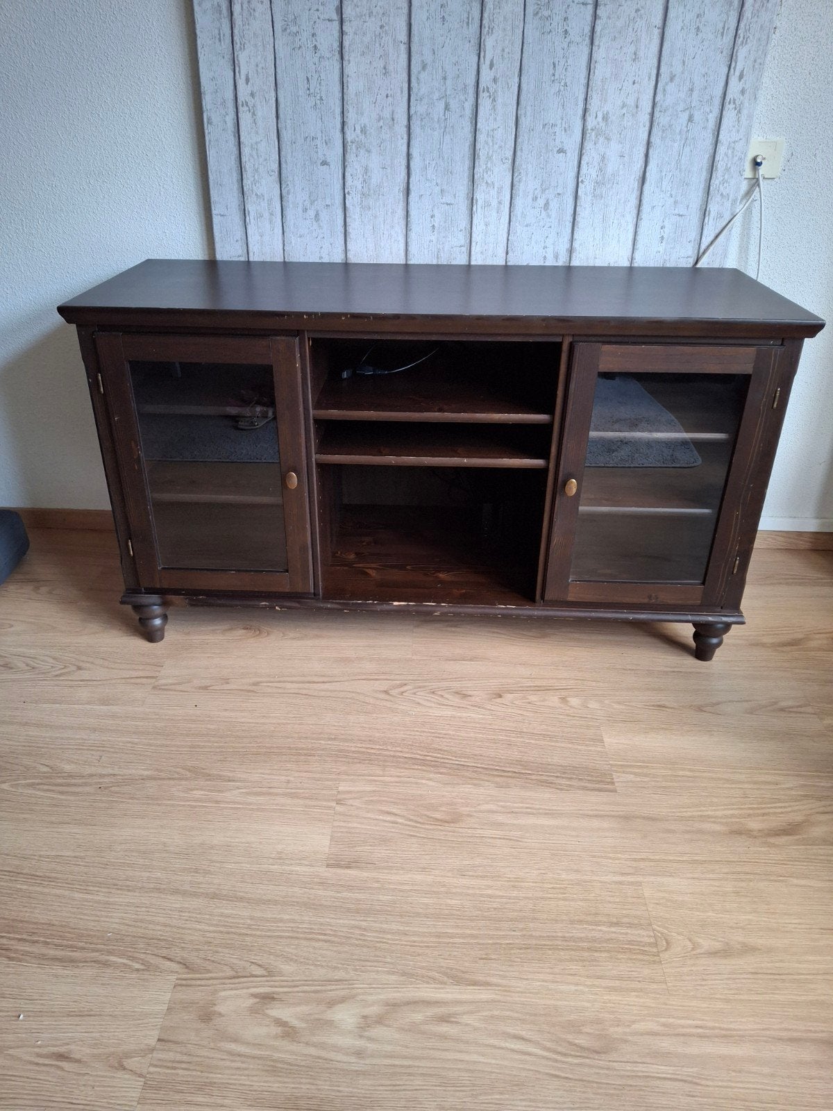 Ikea Markor tv meubel, Ophalen, Gebruikt, 100 tot 150 cm, Grenenhout