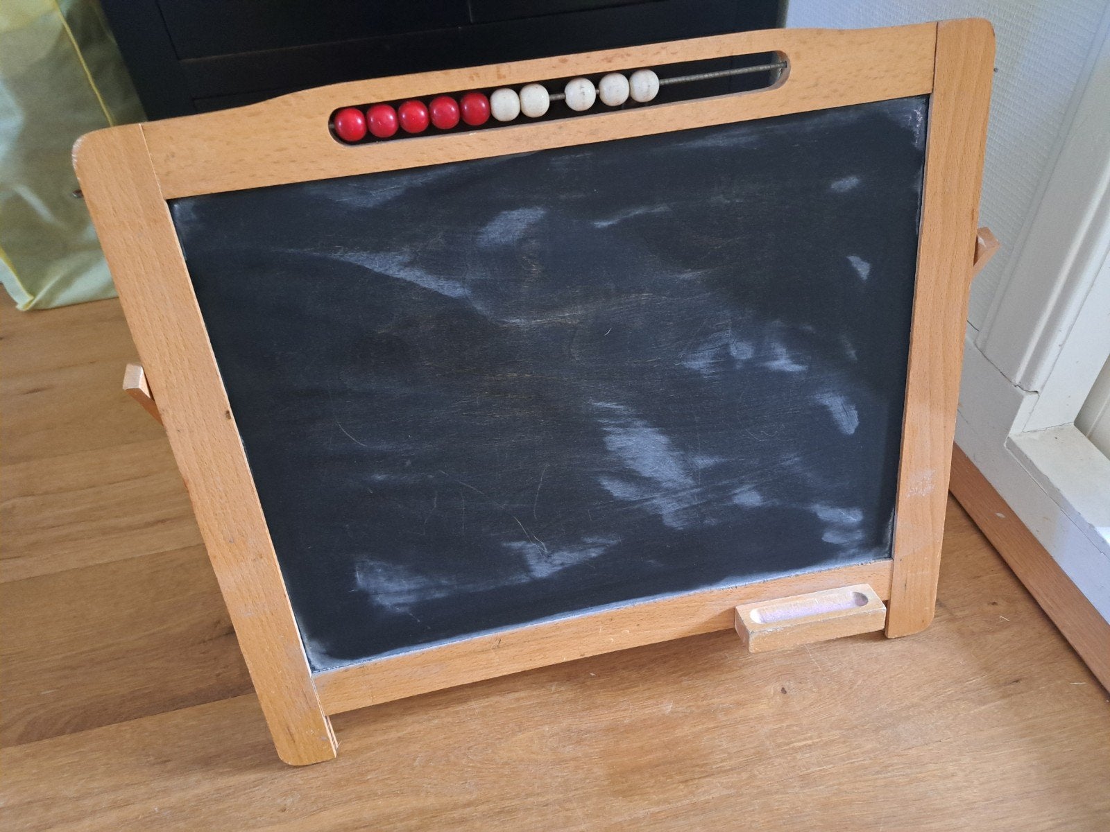 houten kinderschoolbordje, Ophalen, Gebruikt, Krijtbord