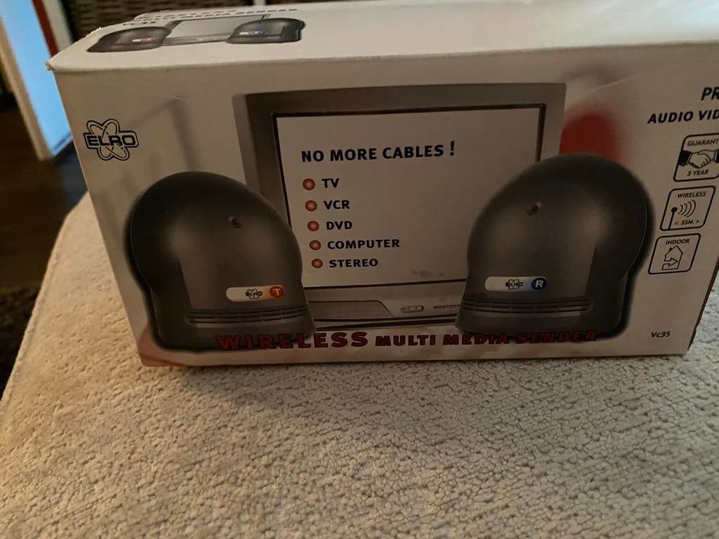 ELRO VC35 Draadloze Audio/Video Zender - Geen Kabels Meer!, Ophalen, Nieuw, 10 meter of meer, Overige kabels