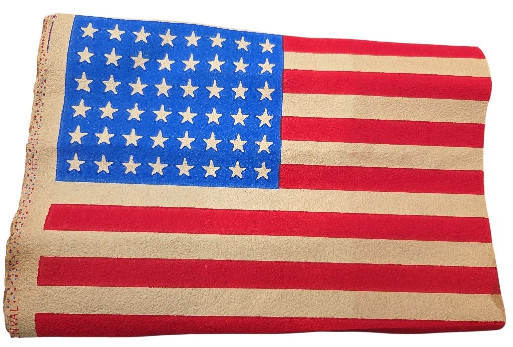 belgische/amerikaanse ww2  papieren vlaggetje, Ophalen of Verzenden, Amerika