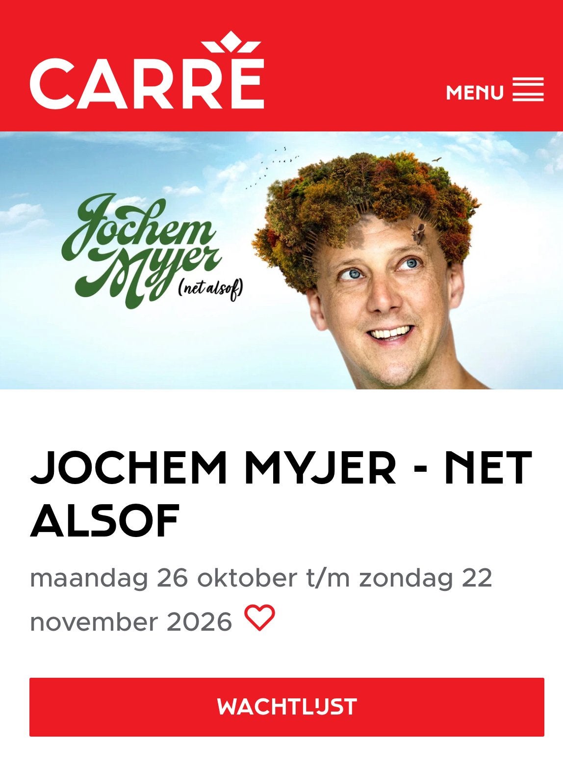 Jochem - net alsof in Carré, Twee personen, Mei