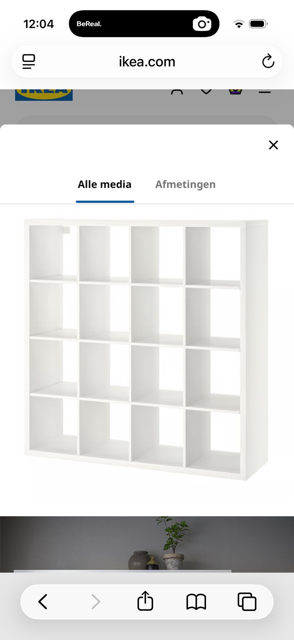 IKEA Kallax open kast wit 147x147cm - Zo goed als nieuw, Ophalen, Met plank(en), 100 tot 150 cm, Zo goed als nieuw