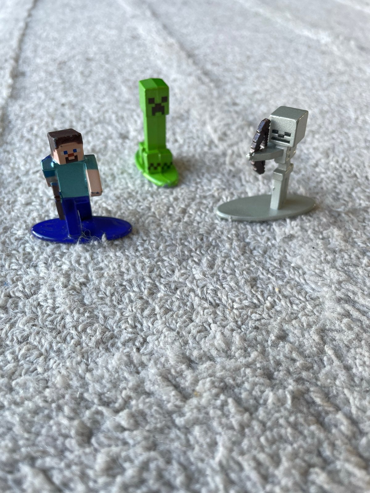 Minecraft figuren set - Steve, Creeper, Skeleton, Ophalen of Verzenden, Zo goed als nieuw
