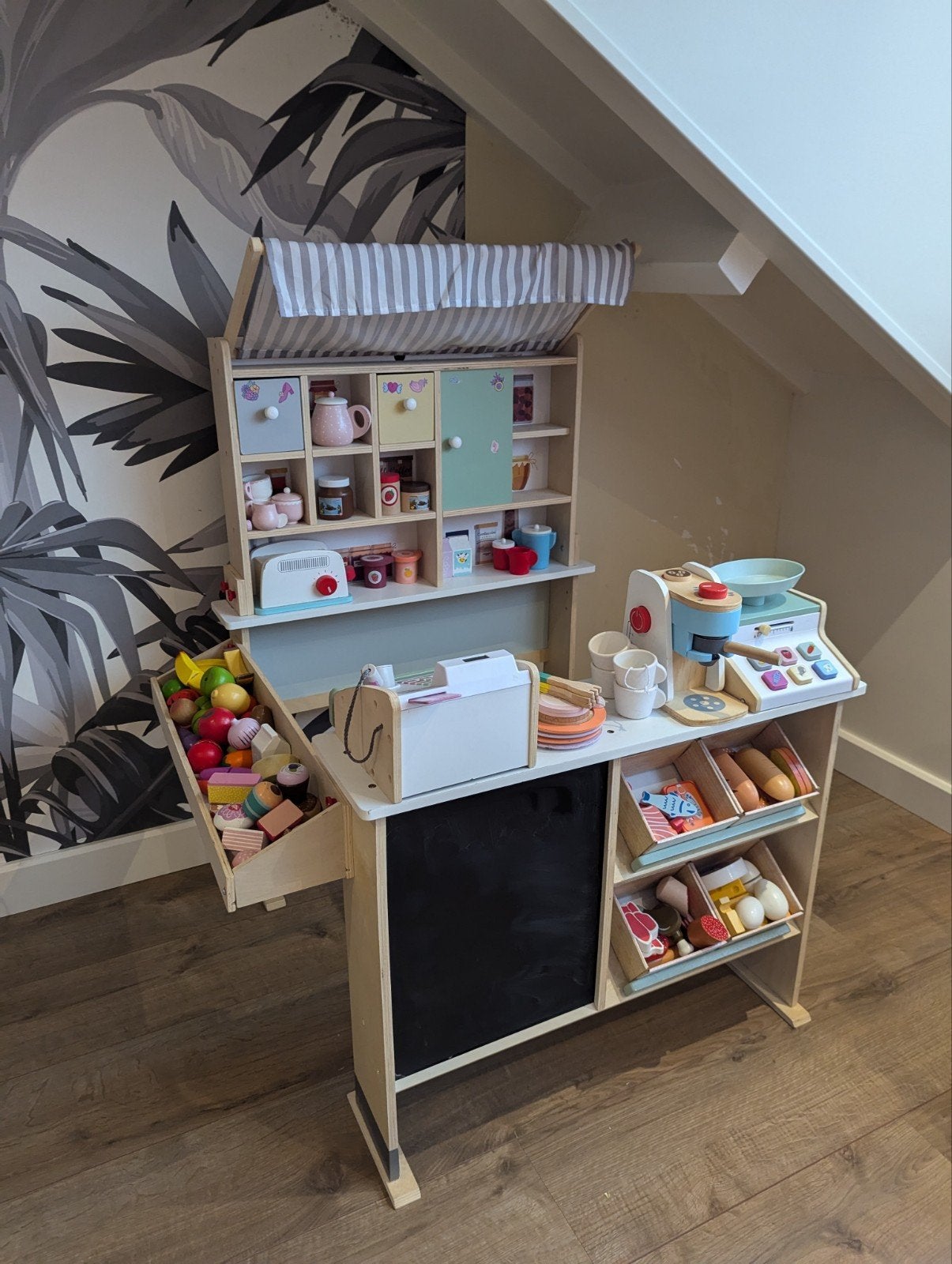 Houten Speelgoed Winkel met Accessoires, Ophalen, Gebruikt, Jongen of Meisje