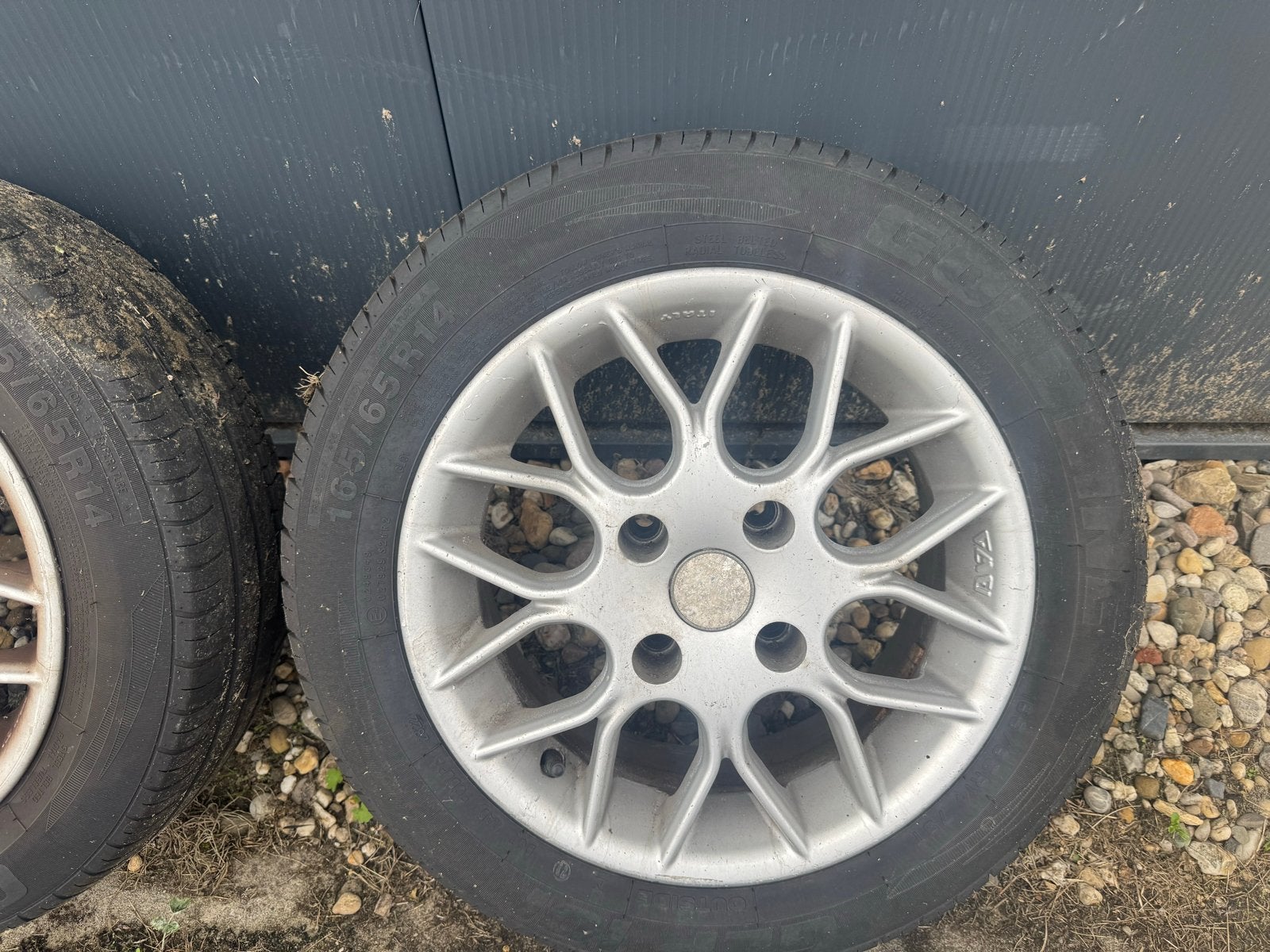 Set van 4 Citroën velgen met banden - 165/65 R14, Ophalen of Verzenden, Gebruikt