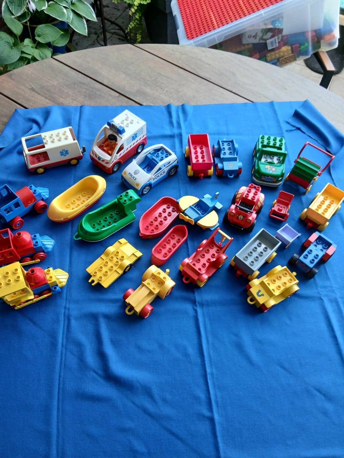 Grote collectie Duplo: blokken, voertuigen, figuren, dieren, Gebruikt, Ophalen of Verzenden, Inclusief minifiguren, Duplo