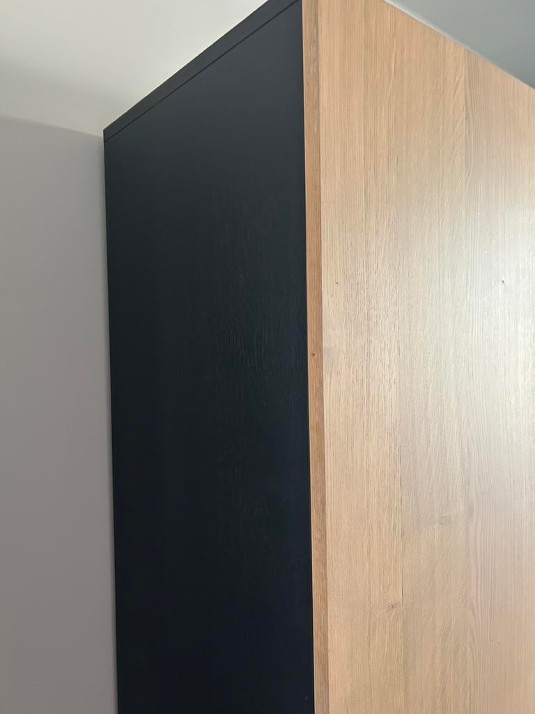 Moderne kast met deuren van staal met glas, 200 cm of meer, Ophalen of Verzenden, 25 tot 50 cm, Glas