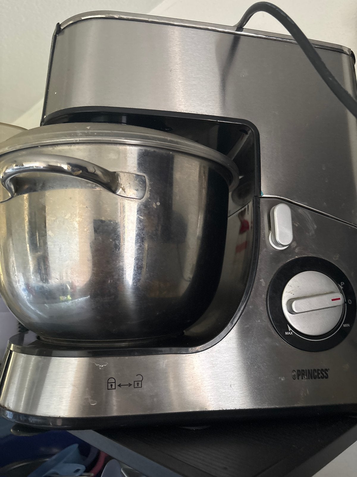 Princess Keukenmachine - Krachtige Mixer met RVS Kom, Ophalen, Gebruikt, Vaatwasserbestendig, 3 snelheden of meer