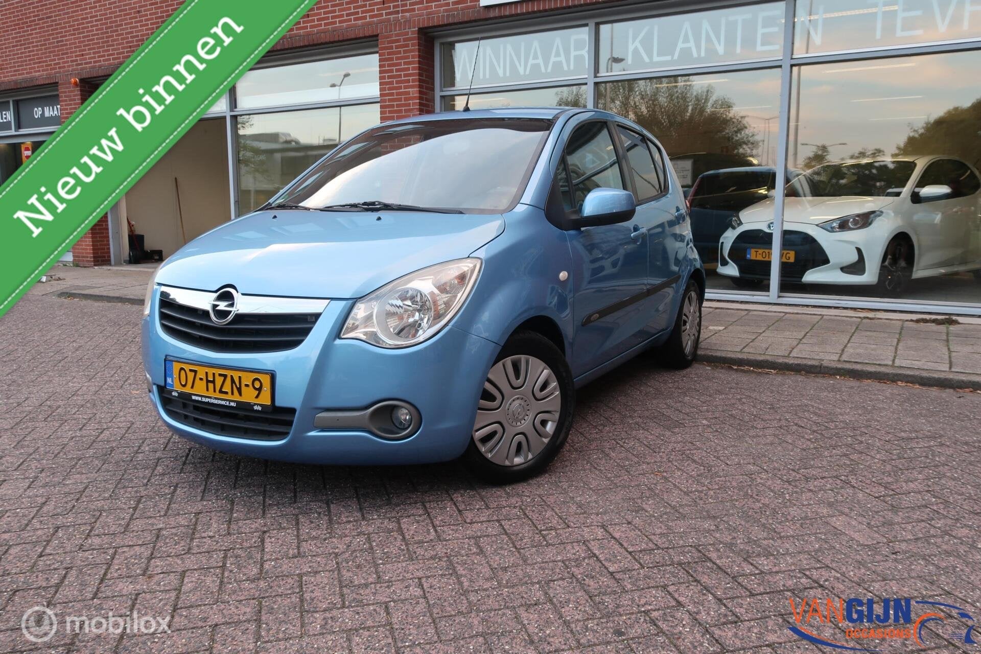 Opel Agila 1.2 Edition Airco Automaat 1e Eigenaar NAP, Auto's, Dealer onderhouden, 86 pk, 4 cilinders, Blauw