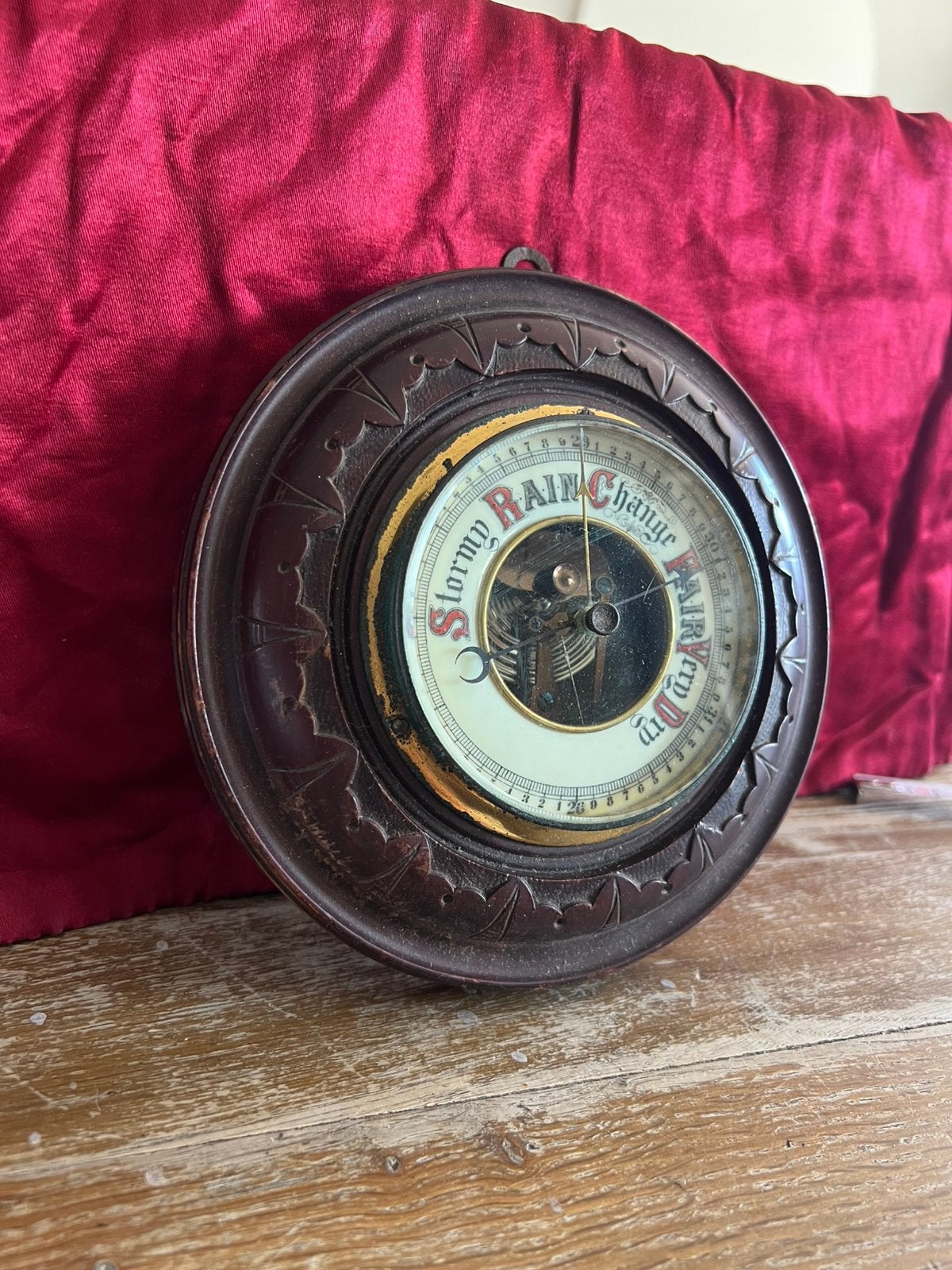 Antiek Aneroid Barometer, Ophalen of Verzenden, Niet werkend
