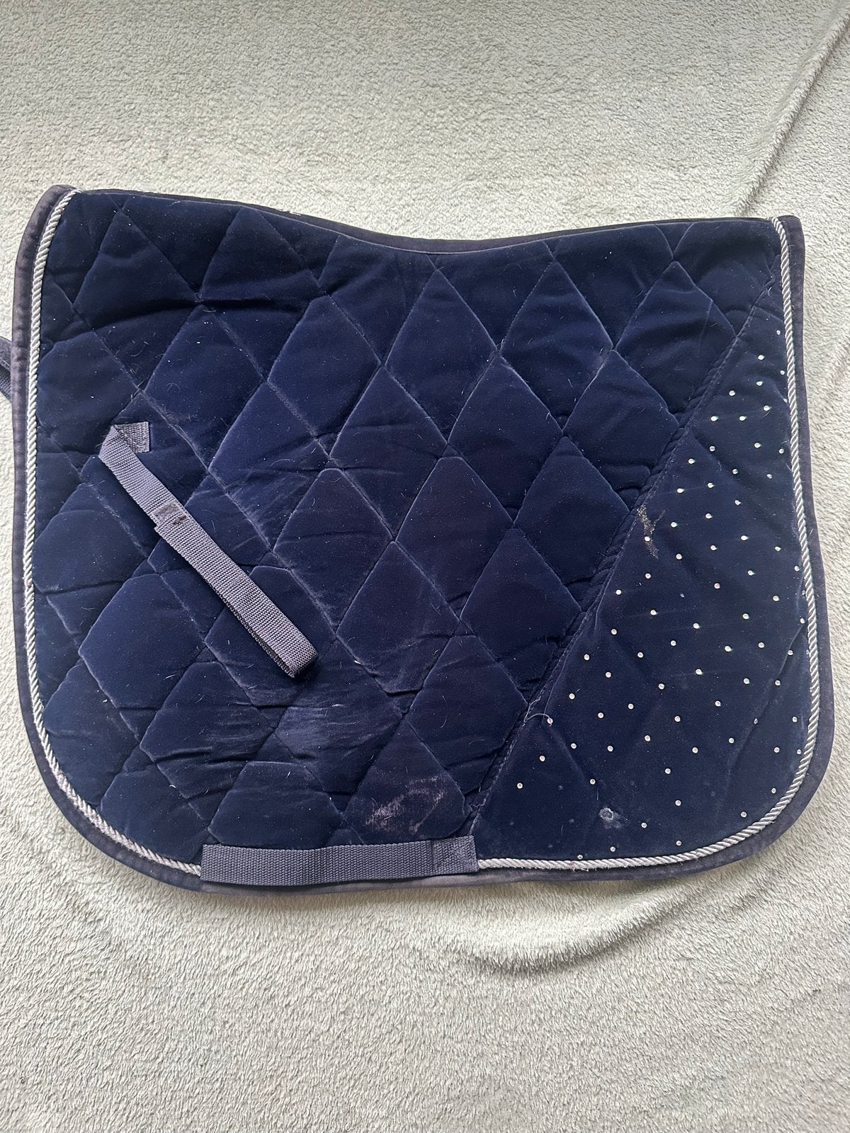 Velours donkerblauw dekje full, Dieren en Toebehoren, Ophalen of Verzenden, Gebruikt