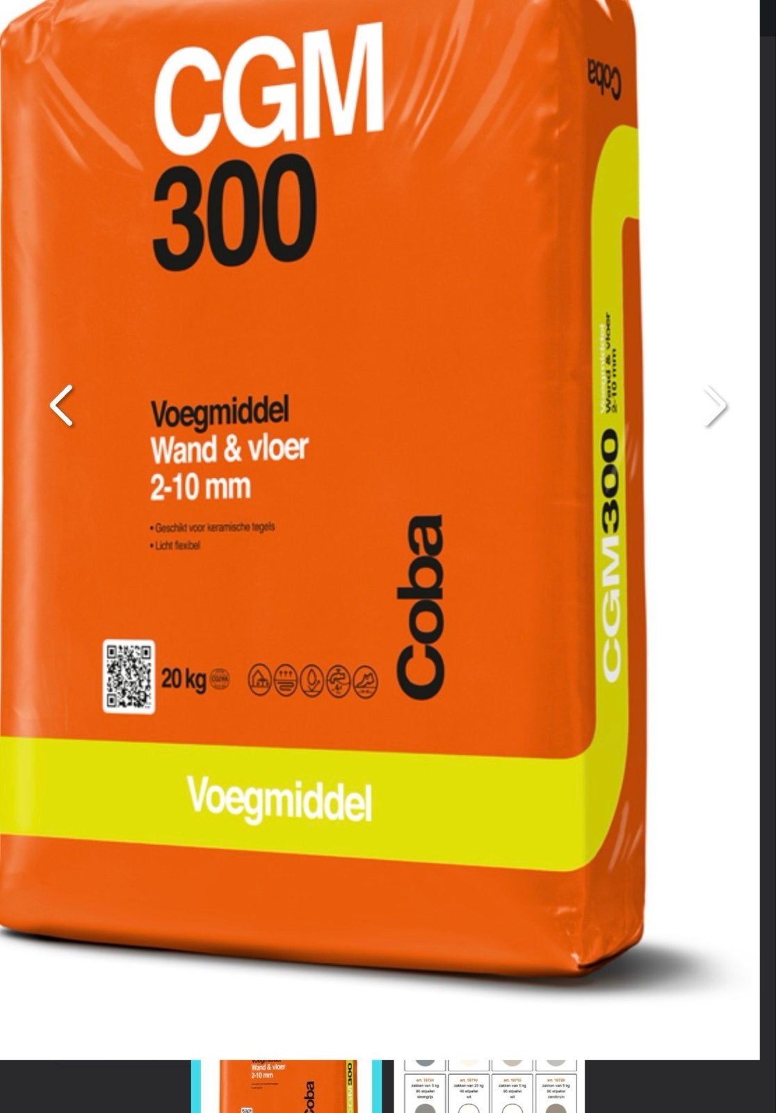 Coba CGM 300 Voeg zilvergrijs Wand & Vloer 2-10 mm - 20 kg, Ophalen, Overige materialen, 60 cm of meer, Overige typen
