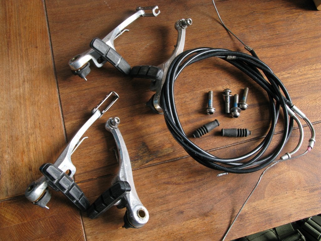v-brake voor + achter fiets remen + draaden, Ophalen of Verzenden, Gebruikt