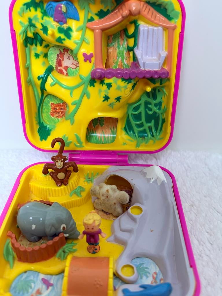 Vintage Polly Pocket Wild Zoo World (1989) - Bluebird Toys, Ophalen of Verzenden, Gebruikt, Meisje
