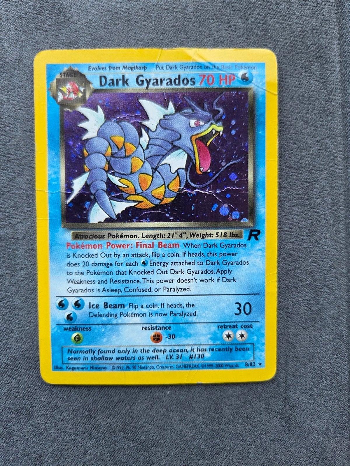 Dark Gyarados holo (TR 8), Hobby en Vrije tijd, Verzamelkaartspellen | Pokémon, Ophalen of Verzenden, Gebruikt