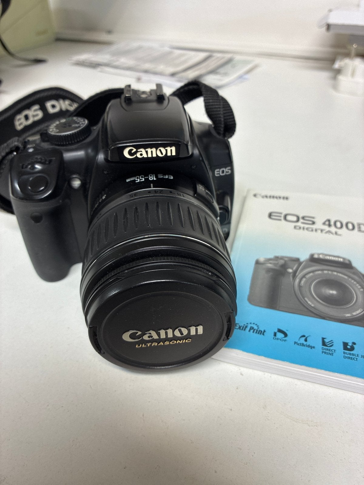 Canon EOS 400D Spiegelreflexcamera met EF-S 18-55mm lens, Ingebouwde flitser, Gebruikt, Spiegelreflex, Canon